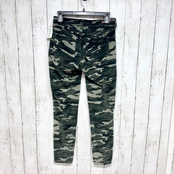 Pilcro Anthropologie Pants Women Size 26 Camo High Rise Skinny Denim Jeans - Picture 9 of 9